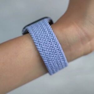 2 X APPLE Watch Braided Solo Loop Band Size 7+8 English Lavender